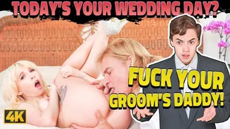 Biela blondínka pripravená na sex s manželovým otcom