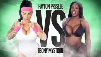 Bataille des seins: Payton et Ebony se mettent dans la baise dure pour le titre de fille ultime