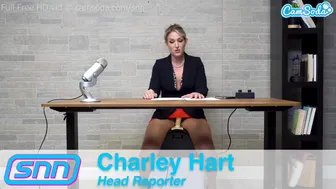 Charley Hart nyter den sybiske falske pikken på nyhetene