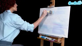 Ryan Keely Bob Ross cosplay sa zblázni v čase maľby