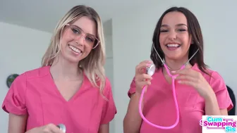 Rissa May és Jill Kassidy doktorok játéka a mostohabácsi sperma ellenőrzésére