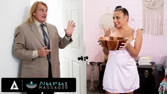 Gia Derza's little bitch stuffed her mature tail in a hot nuru massage