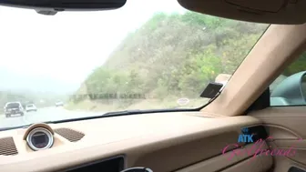 Beach rande Nicole Luva s dospívající dívka a horký auto výstřik pov