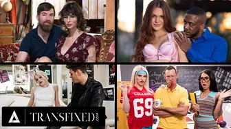 Transznemű csábítók forró válogatása – férfiak baszódnak nagy mellű transz csajokkal