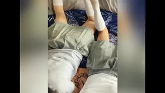 Hármas baszás két egyetemista lánnyal a szobámban házi feladat után! vol #1