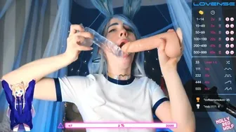 Teen Girl Double Dildo Blowjob