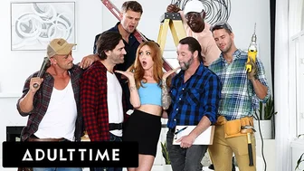 Kendra Cole Gangbangelik byggarbetare: varje hål är fullt, hård dubbelpenetration!