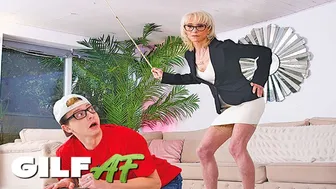 Бабо наказание - Джаси, кльощавата 60-годишна учителка и студентка