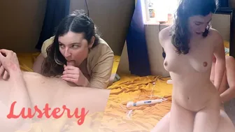 Sød amatør pige spytter ud over hele sengen