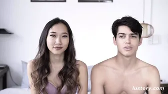 Miła francuska para z niesamowitym trójkącikiem korzystających anal Kurwa