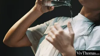 Frumos păr şaten ungere reciproc fierbinte şi 69-