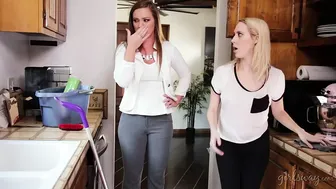 Cadence Lux, dospievajúca upratovačka, striekanie, zvádzanie majiteľa