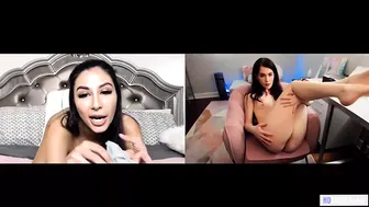 Evelīna Klēra un Džianna Dior teen lesbiete webcam pašpriecāšanās